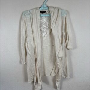 Notations Womens Sweater Sz 2X Cardigan Long Sleeve Solid Pilling Good